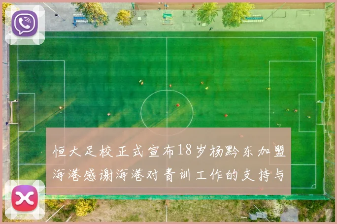 恒大足校正式宣布18岁杨黔东加盟海港感谢海港对青训工作的支持与认可